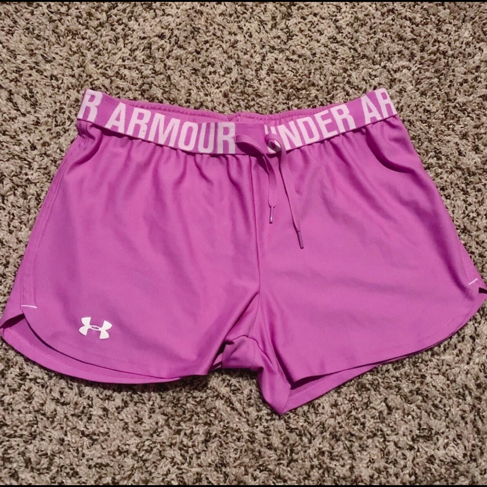 Under armour shorts pink athletic fitness